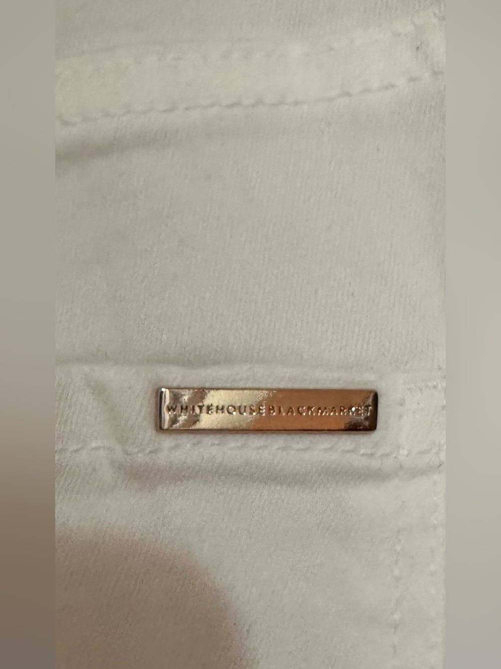 White House Black Market High-Rise White Bootcut Jeans Size 10 Tall - Picture 4 of 4